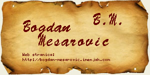 Bogdan Mesarović vizit kartica